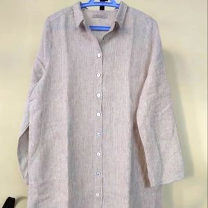 Casual striped shirt dress